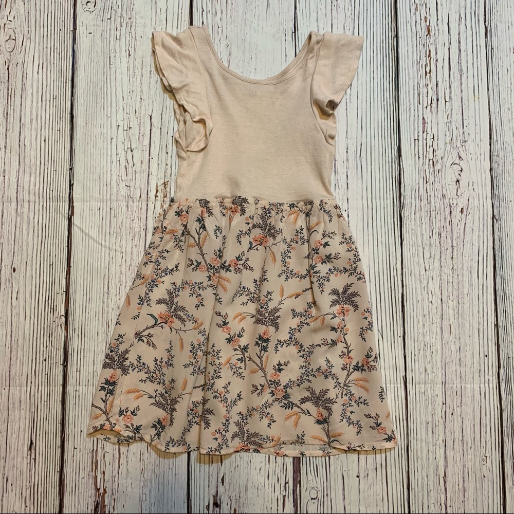 Girls Blush Knit Woven Sundress